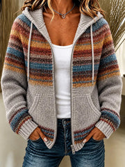 Women's Fall Art Print Casual Coat