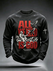 Men's All We Need Is God He Is Enough Waffle Top