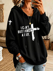 Women's 'I Can't But I Know A Guy' Printed Casual Hoodie
