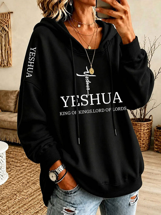 Women’s Yeshua Print Casual Hoodie