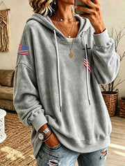 Women’s Cross Print Casual Hoodie