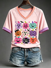 Women's Colorful Pumpkin T-Shirt