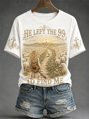 Women's Faith "HE LEFT THE 99 TO FIND ME" Commemorative T-shirt