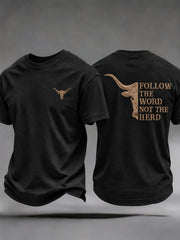 Men's Christian FOLLOW THE WORD NOT THE HERD Short Sleeve T-shirt