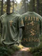 Men's Build on Faith Driven By Purpose Outdoor Adventure short sleeves t-shirt