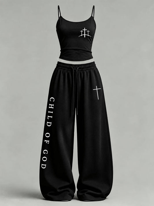 Women's 'Child of God' Printed Casual Set