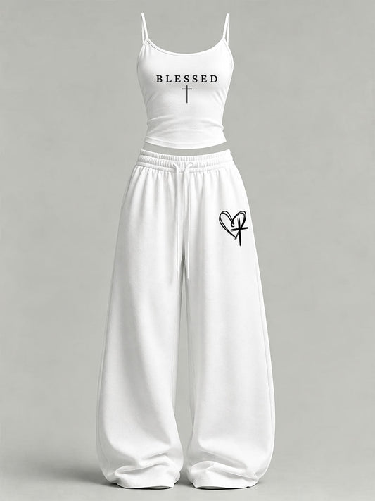 Women's Blessed Printed Casual Set