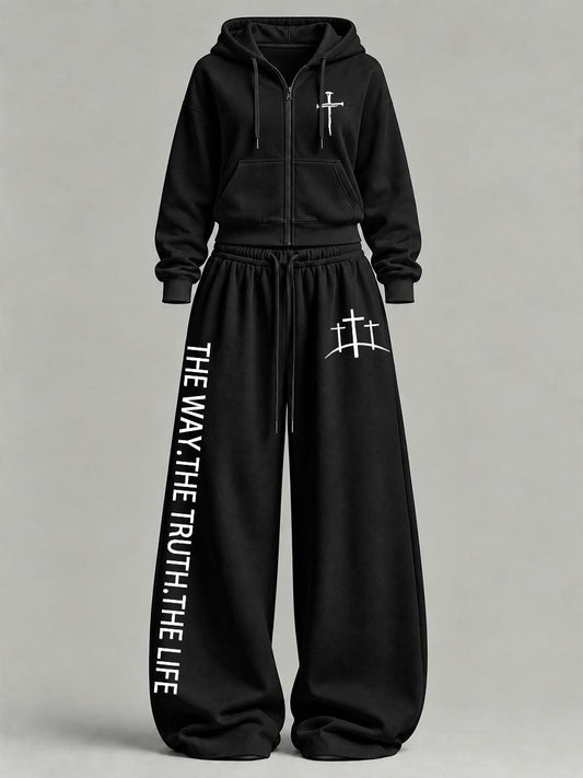 Women's 'The Way The Truth The Life' Printed Casual Set