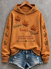 Women's Thanksgiving Printed Hoodie