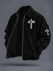 Men's Faith Printed Casual Jacket