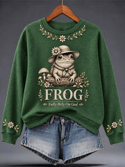 Women's Faith Print Casual Sweatshirt