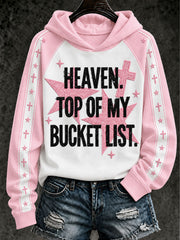 Women's "Heaven,Top of My Bucket List" Faith Casual Sweatshirt