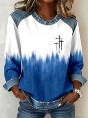 Women's Christian Art Cross Sweatshirt