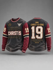 Men's Bible Quote Printed Casual Sweatshirt