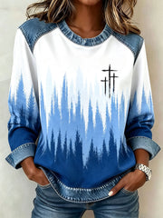 Women's Christian Art Cross Sweatshirt