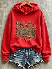 Women's Christmas Print Casual Hoodie