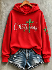 Women's Christmas Print Casual Hoodie