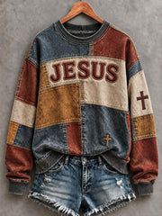 Women's Jesus Printed Sweatshirt