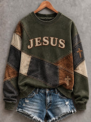 Women's Jesus Printed Sweatshirt