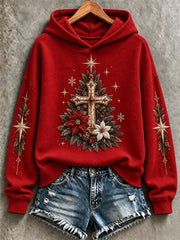 Women's Christmas Print Casual Hoodie