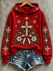 Women's Christmas Print Casual Hoodie