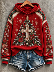 Women's Christmas Print Casual Hoodie