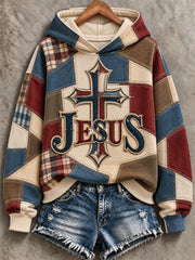 Women's JESUS Print Casual Sweatshirt