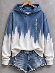 Women's Christian Art Cross Hoodie