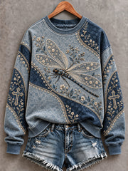 Women's Dragonfly Faith Printed Sweatshirt