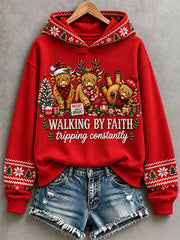 Women's Walking By Faith Tripping Constantly Hoodie