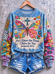 Women's Faith Print Casual Sweatshirt