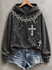 Women's Gothic Cross Hoodie