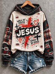 Women's Walk By Faith Print Hoodie