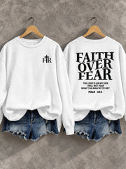 Women's Christian Faith Over Fear Casual Sweatshirt