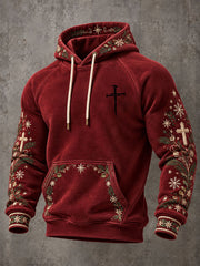 Men's Faith Christmas Jesus Birthday Print Casual Hoodie