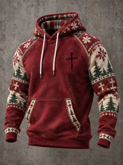 Men's Faith Christmas Jesus Birthday Print Casual Hoodie