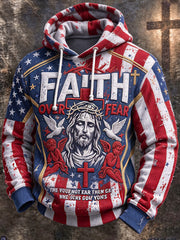 Men's faith over fear Hoodie