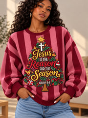 Women's Christmas Faith Print Sweatshirt