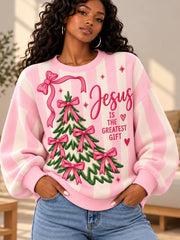 Women's Christmas Faith Print Sweatshirt