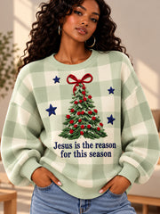 Women's Christmas Faith Print Sweatshirt
