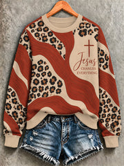 Women's Faith Print Casual Sweatshirt