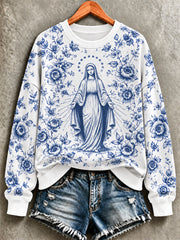 Women's Faith Print Casual Sweatshirt