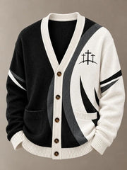 Men's Faith Print Casual Cardigan