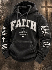 Men's Walk By Faith Not By Sight Print Hoodie