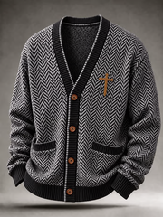 Men's Faith Print Cardigan