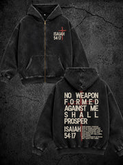 Men's No Weapon Formed Against Me Zip-Up Hoodie
