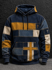 Men's Faith Cross Printed Hoodie