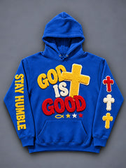 Men's God Is Good Print Oversized Drop-Shoulder Hoodie
