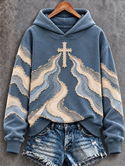 Women's Christian Cross Art Hoodie