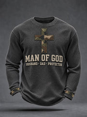 Men’s Man of God Waffle Long-Sleeve T-Shirt